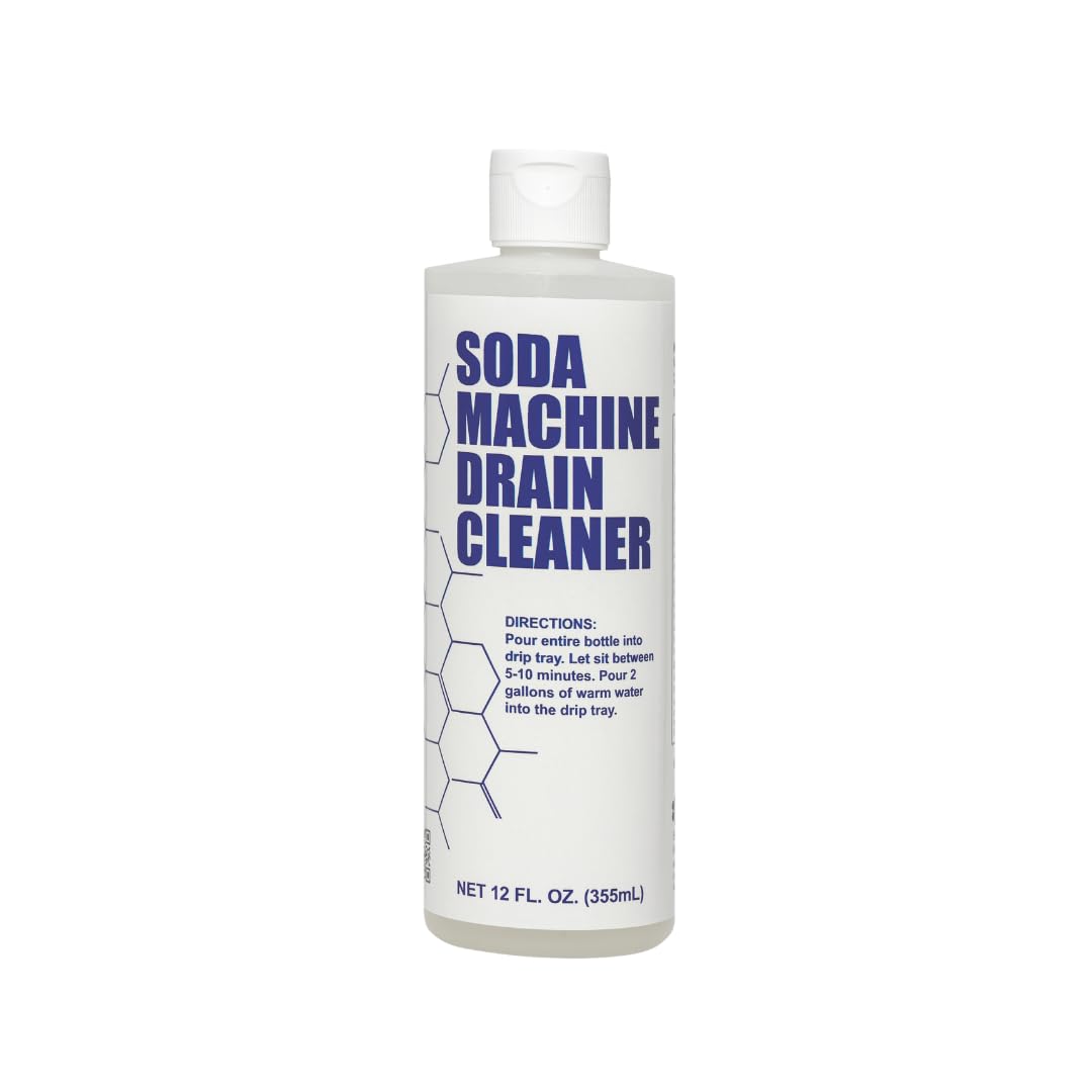 Apter Industries Soda Machine Drain Cleaner - Safe & Non-Corrosive Fountain Drink Machine Line Cleaner for Syrup & Sugar Buildup - Easy Monthly