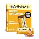 Bahamii Honey Cinnamon Date and Energy Bars, Healthy Snacks and Breakfast Bars for Kids and Adults, Paleo, Gluten Free, High Fiber, Dairy Free, Plant