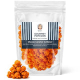Renée’s Cheesy Caramel Collision™ Connoisseur Popcorn™ - buttery caramel corn drenched in bold Wisconsin cheddar - satisfies sweet and cheesy popcorn