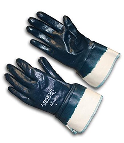 ArmorLite 56-3176/XL Nitrile Dipped Glove with Interlock Liner and Smooth Finish on Full Hand, Plasticized Safety Cuff