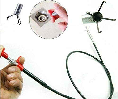 63 Inch Drain Pipe Cleaner,Drain Auger Hair Catcher, Sink Dredge Drain Clog Remover Cleaning Tools for Kitchen Bathroom Tub Toilet Washbasin Clogged