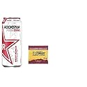 Rockstar Pure Zero Punched - 16 ounce (Pack of 16) and Stinger Pomegranate Passionfruit Energy Chews