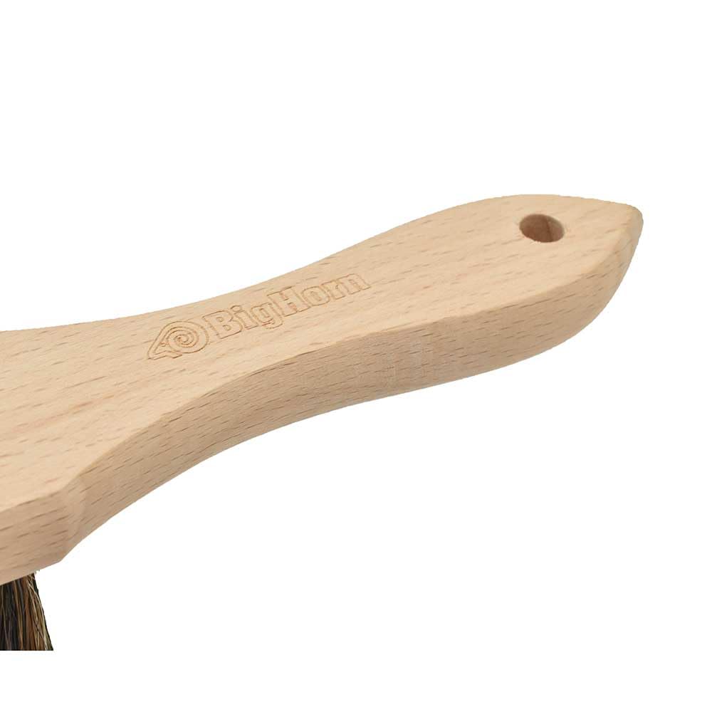 Big Horn 13020 Natural Horsehair Handheld Counter Duster with Wood Handle - 2 Inch Head Width, 13 Inch Overall Length
