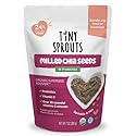 Tiny Sprouts Organic Milled Chia Seeds + Full Serving Probiotic with Vitamin D3 - Kids Superfood Nutrition Booster I Plant-Based Omega-3, Prebiotic