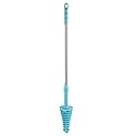 Flexible Toilet Plunger and Clog Remover for Siphon Toilets, Heavy Duty Bathroom Plunger with ABS Handle, Stainless Steel Pipe, TPR Elastic Head