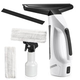 Window Vacuum Squeegee Cordless, Handheld Window Vac with Multi-Purpose Spray Bottle & Microfiber Cloth, Electric Cleaning Tool for Windows, Mirror