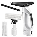 Window Vacuum Squeegee Cordless, Handheld Window Vac with Multi-Purpose Spray Bottle & Microfiber Cloth, Electric Cleaning Tool for Windows, Mirror