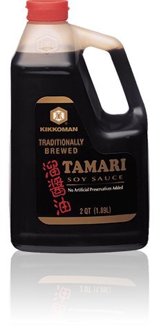 Kikkoman Traditionally Brewed Tamari Soy Sauce, 0.5 Gallon (1.89L)