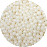 Shimmer White Pearl Sugar Candy Beads 2 Pound