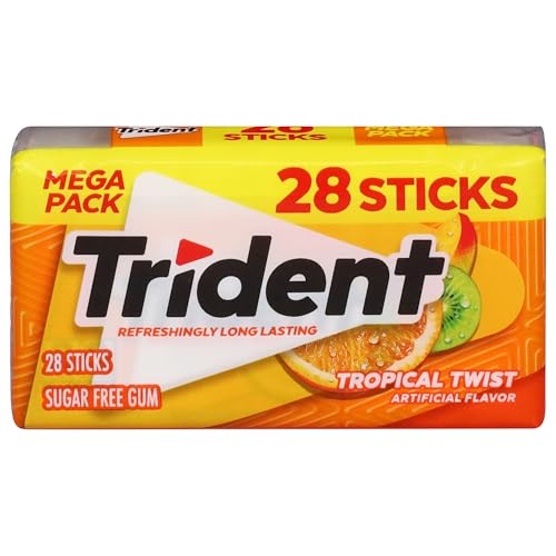 Trident, Sugar Free Tropical Twist Gum Mega Pack, 28 Count