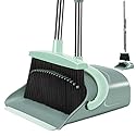 Ivandar Broom and Dustpan Set for Home, Dust pan with Long Handle, Broom with Dustpan Combo Set, for Home Kitchen Room Office Lobby Floor Use Upright