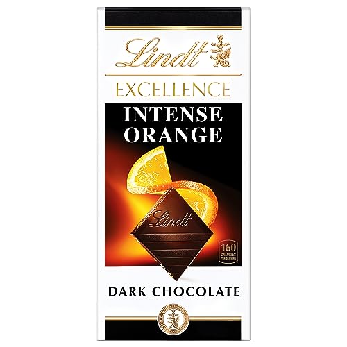Lindt Excellence Intense Orange Dark Chocolate Bar, 3.5-Ounce Packages