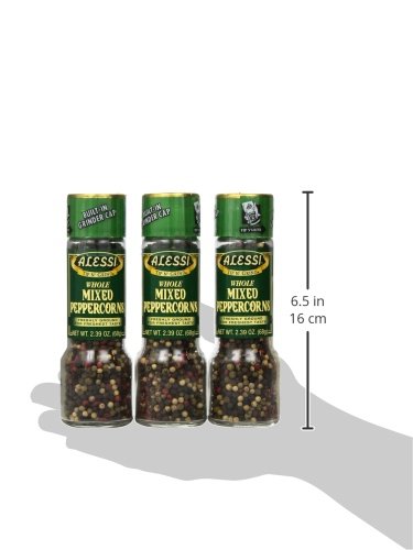 Alessi Mixed Peppercorn Grinder, 2.39-Ounce (Pack of 6)