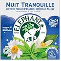 Elephant Infusion Bien-être Nuit Tranquille (Tilleul, Camomille, Feuilles d'oranger Doux) 25 Sachets 38g