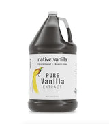 128 oz Pure Vanilla Extract - 100% Real Vanilla Extract - For Cooking, Drinks & Desserts - 100% Vegan, Sugar Free & Kosher - Non-GMO & Gluten-Free