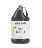 128 oz Pure Vanilla Extract - 100% Real Vanilla Extract - For Cooking, Drinks & Desserts - 100% Vegan, Sugar Free & Kosher - Non-GMO & Gluten-Free