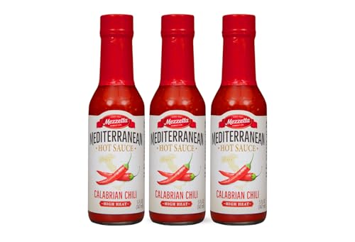 Mezzetta Calabrian Chili Sauce - Mediterranean Hot Sauce for Pizza, Meats, Chicken, Pasta - High Heat - Vegan, Non-GMO, Gluten Free - 5 fl. oz. Pack