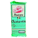 Chocolate Oscuro Savoy ideal para Postres 40% 4 tabletas de 200 gr cada una.