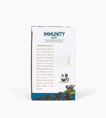 Lifestyle Awareness Organic Immunity Now Tea with Fortifying Elderberry, Caffeine Free, 20 Count