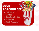 Movie Night Popcorn and Candy Gift Basket - Plus 13.5 Inch Plush Teddy Bear Custom T-Shirt - Perfect for a Cozy and Fun Evening at Home or the Theater