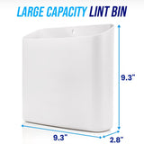 Simplation Magnetic Lint Bin for Laundry Room Storage, Lint Holder Bin, Plastic Lint Trash Can for Laundry Room