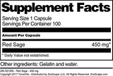 Red Sage - 450 mg (100 Capsules, ZIN: 521335) - 3 Pack