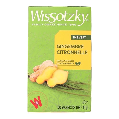 Wissotzky Tea Green Tea with Ginger & Lemongrass - 20 Tea Bags