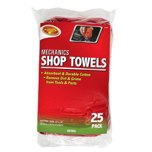 Detailer'S Choice 3-5428 13" X 14" Red Shop Towels 25 Count