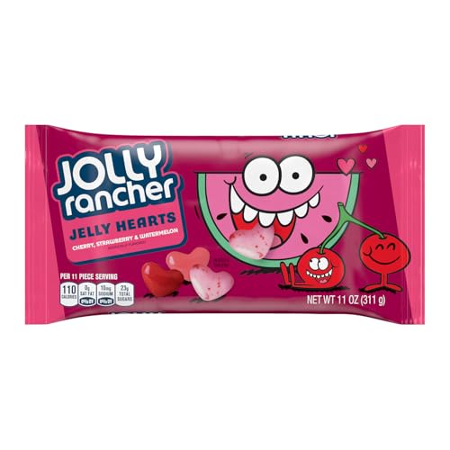JOLLY RANCHER Assorted Fruit Flavored Jelly Hearts, Valentine's Candy Bag, 11 oz