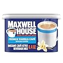 Maxwell House Instant Cafe-Style Beverage Mix, Easy to Prepare, 1 Canister, for Quick Morning Coffee or Afternoon Treat, French Vanilla Cafe, Kosher