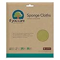 If You Care Sponge Cloths - 5 Count - 100% Natural Cleaning Rags for Kitchen, Bathroom, Home Countertop Surfaces - Absorbent, Reusable, Machine