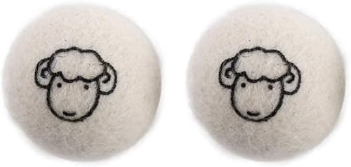 2 Pcs Wool Dryer Balls, Reusable Laundry Balls Softener Washing Fleece Dry Kit Anti-Static Reduce Wrinkles and Save Time Drying Ball,Laundry House