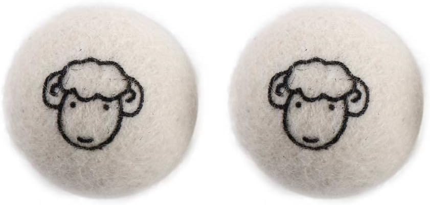 2 Pcs Wool Dryer Balls, Reusable Laundry Balls Softener Washing Fleece Dry Kit Anti-Static Reduce Wrinkles and Save Time Drying Ball,Laundry House