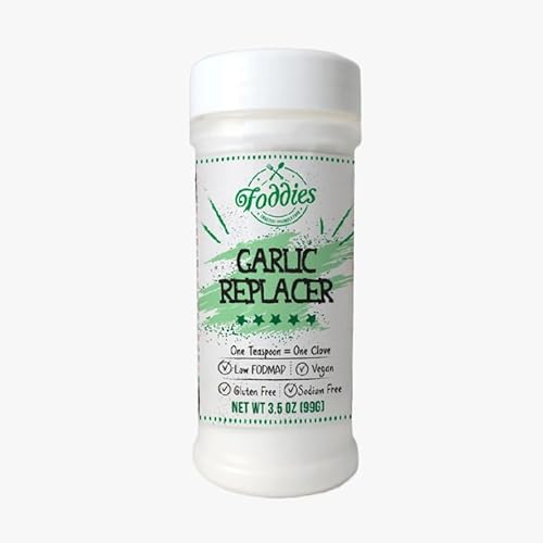 Foddies Low FODMAP Garlic Replacer - Garlic Substitute for IBS, Vegan, Gluten Free, Sodium Free, 3.5oz