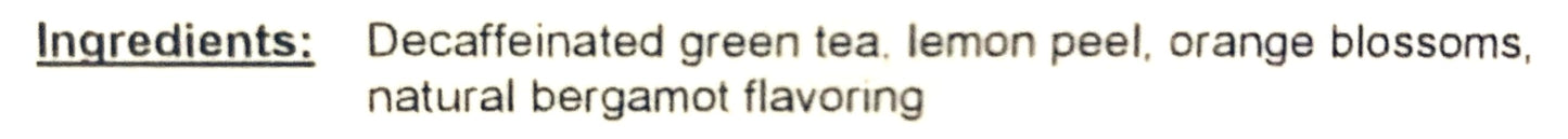Mahamosa Earl Grey Fancy OP Green Decaf 4 oz - Decaffeinated Green Tea Blend Loose Leaf (with lemon peel, orange blossoms, natural bergamot flavoring)