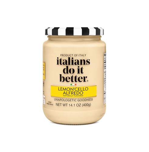 Italians Do It Better Lemon'cello Lemon Alfredo Sauce - Creamy Italian Alfredo with Sorrento Lemon IGP, Parmigiano Cheese & Olive Oil - No Sugar