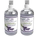 Linen Scentsations Fabric and Linen Spray 2 Pack, English Lavender, 16oz x2 (32oz Total) - Odor Eliminator & Freshener for Bedding, Clothes, Room