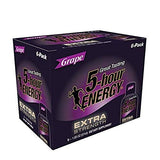 5 Hour Energy Drink Shot, Extra Strength Grape, 1.93 Fl Oz (Pack of 6)