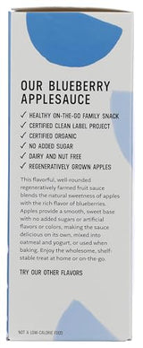 White Leaf Provisions Organic Blueberry Applesauce 4pk, 3.2 OZ
