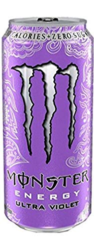 Monster Energy Drink Zero Ultra Variety - Paradise, Violet, Rosa, Fiesta 16 ounce (Pack of 16) and Stinger Pomegranate Passionfruit Chews