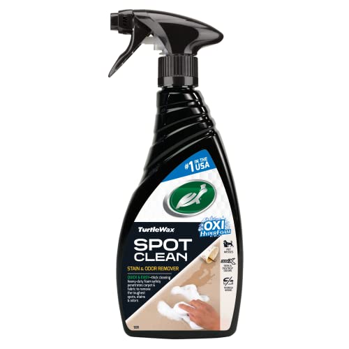 Turtle Wax 53839 Spot Clean Stain & Odor Remover, Non-Aerosol Foaming Spray Cleaner for Carpet, Fabric and Upholstered Surfaces, Eliminates Tough