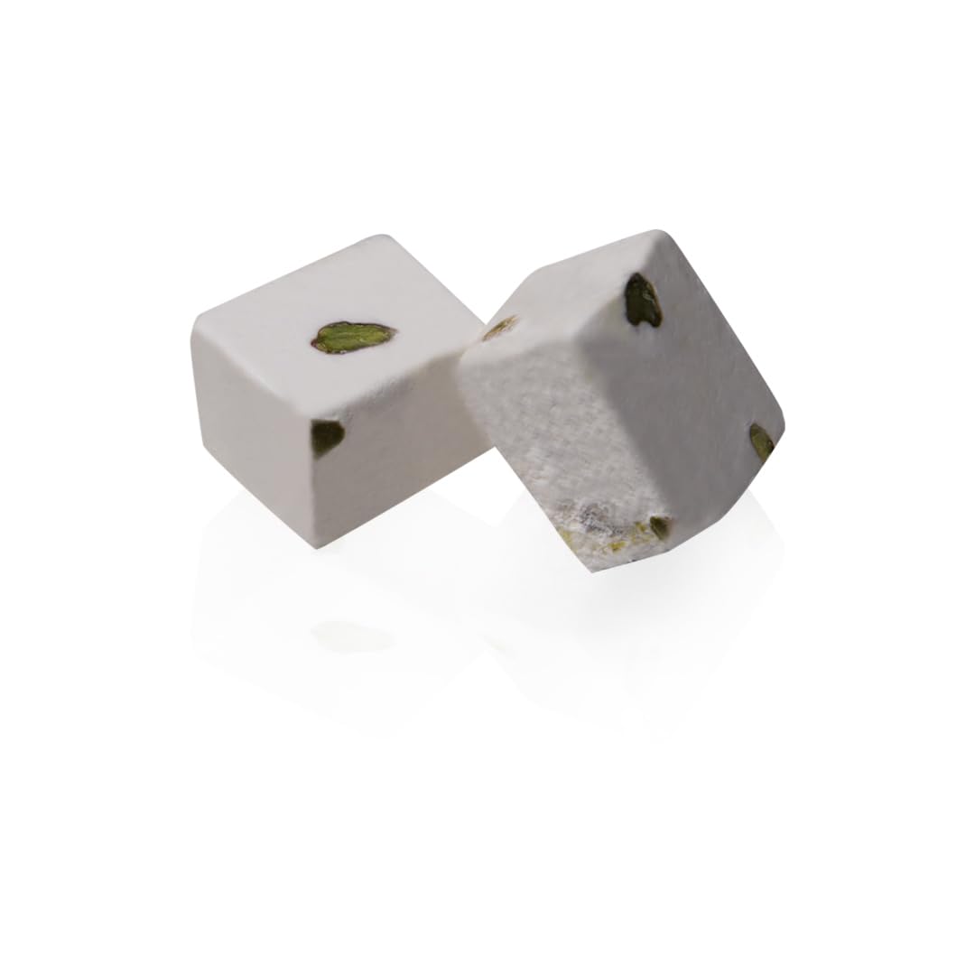 OMNIYA Delicacy Nougat Pistachio Rectangle - Gourmet Mediterranean with Crunchy Pistachios (6oz, Nougat Pistachio)