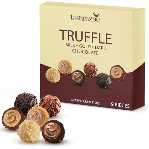 Mothers Day Chocolate Truffles Gift Box 9 Count, Ideal Assorted Chocolate Gift Box for Mothers Day, Anniversary, Birthday and Special Occasions