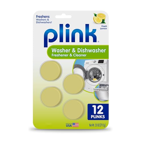Plink Washing Machine and Dishwasher Cleaner and Freshener, Prevents Residue and Removes Odors in Kitchen and Laundry Room Appliances