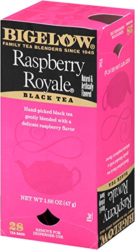 Bigelow Raspberry Royale Tea Bags 28-Count Boxes (Pack of 6) Black Tea Bags All Natural Gluten Free Rich in Antioxidants