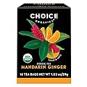 Choice Organics - Organic Mandarin Ginger Tea (1 Pack) - Organic Herbal Tea - 16 Tea Bags