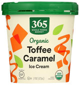 365 by Whole Foods Market, Organic Toffee Caramel Swirl Ice Cream, 1 pint