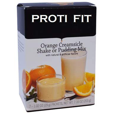 Proti Fit - High Protein Diet Shake & Pudding Mix | Orange Creamsicle | Low Calorie, Low Fat, Low Sugar (7/Box