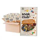 Snak Club Peanut Butter Chocolate Trail Mix with Peanuts, Peanut Butter M&M’S, Toffee Peanuts, and Pretzels, 6 oz Per Bag, 6 Resealable Bags