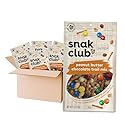 Snak Club Peanut Butter Chocolate Trail Mix with Peanuts, Peanut Butter M&M’S, Toffee Peanuts, and Pretzels, 6 oz Per Bag, 6 Resealable Bags